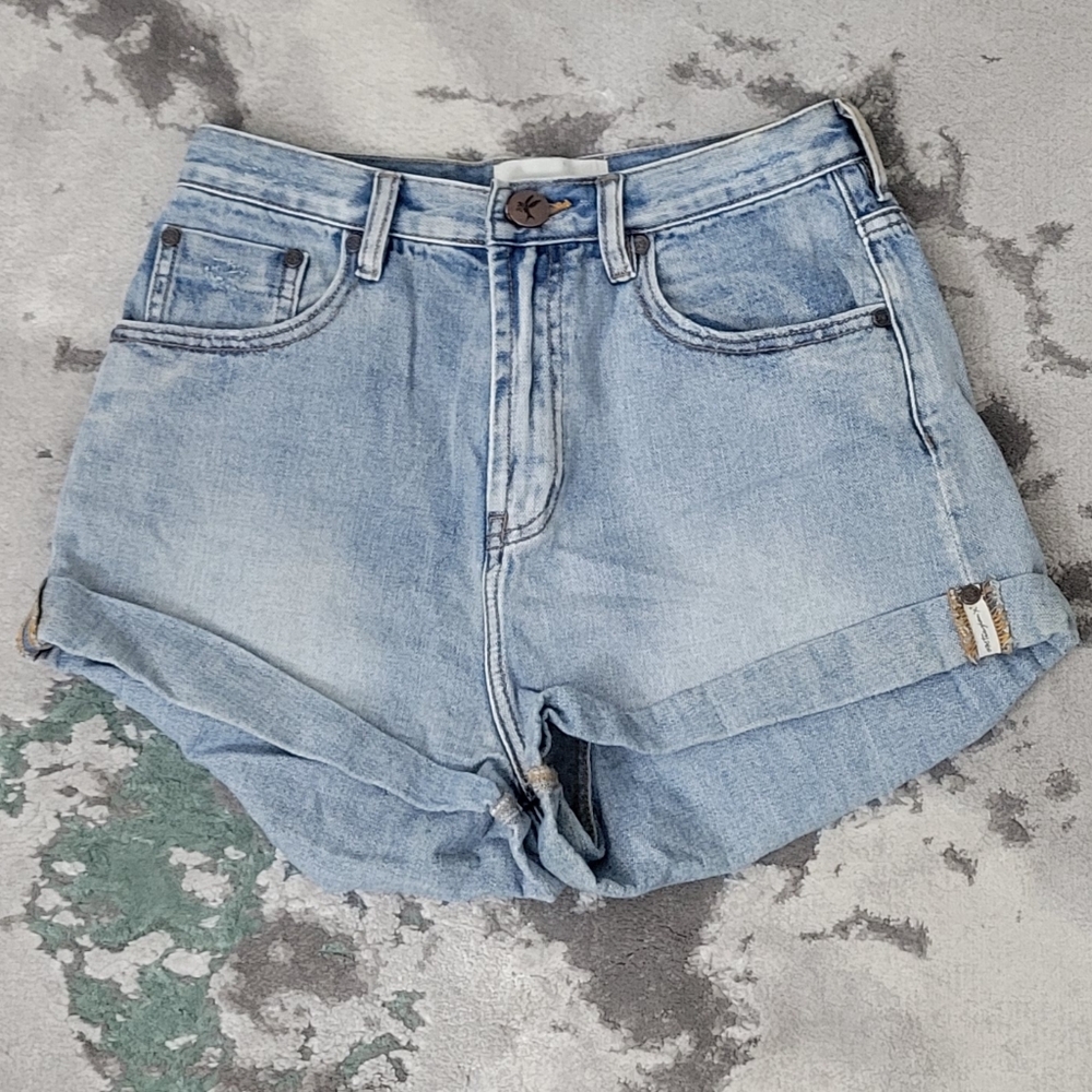 OneTeaspoon Bandits Light Blue High Waist Denim Women's Shorts